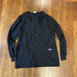 Cherokee Black Scrub Jacket w/ buttons